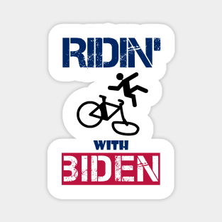 joe biden falling off bike Magnet