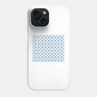 Blue and White Frame Tile Phone Case