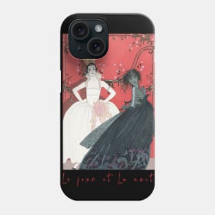 Vintage french fashion illustration the sun and the moon Phone Case