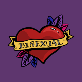 Bisexual Heart Tattoo T-Shirt