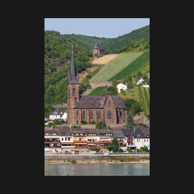 Old town, church, Lorchhausen, Rhineland-Palatinate, Germany, Rhine, Middle Rhine by Kruegerfoto