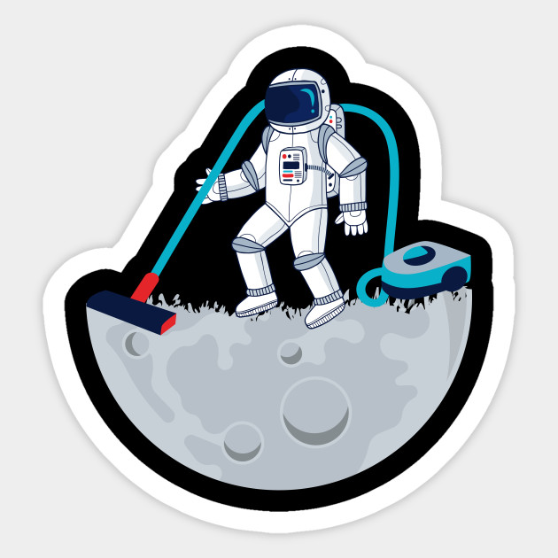 astronaut vacuuming space hoodie