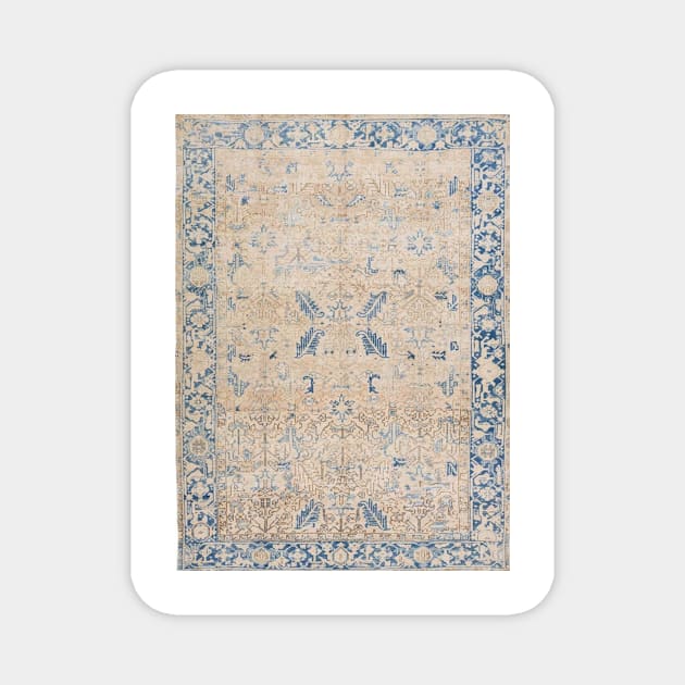 Beige and blue Persian rug Magnet by ghjura