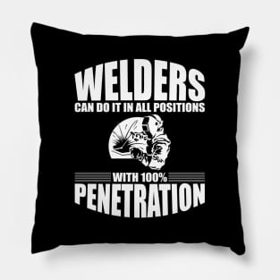 Welders Can Do It In All Positions - Back Pillow
