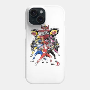 Power Rangers sumi e Phone Case