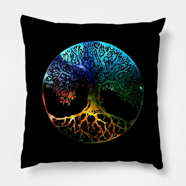 Tree of Life Mandala Pillow by Bluepress