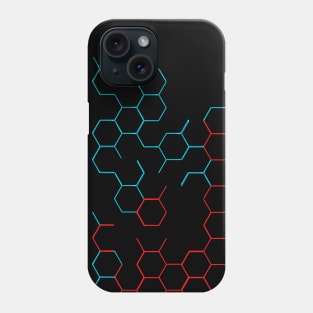 Blue And Red Honeycomb Phone Case