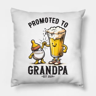 Promoted To Grandpa Est 2024 Pillow