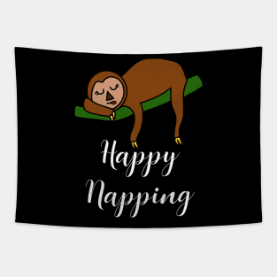 Sloth Happy Napping Tapestry
