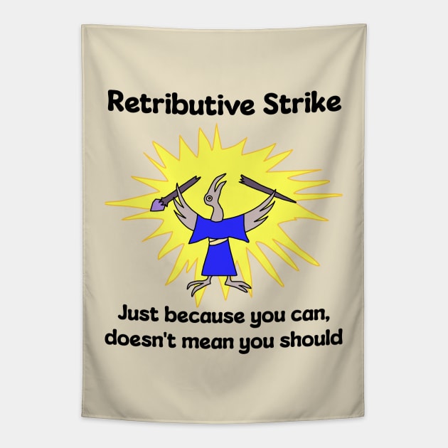 Retributive Strike Wizard Breaking Staff Tapestry by TealTurtle