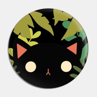 Black Cat win the Forest Design | Handmade Illustration | Kawaii Christmas Present | By Atelier Serakara Pin