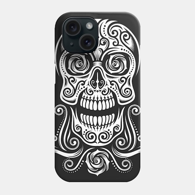 Skull Tattoo Phone Case by CryptoTextile