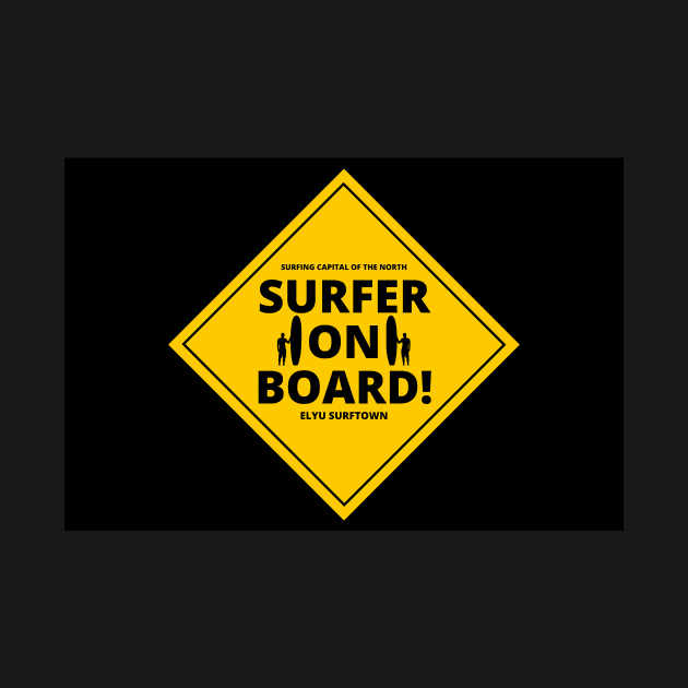 SURFER ON BOARD - CAR/MOTOR BIKE STICKERS 2 AND MORE by SERENDIPITEE