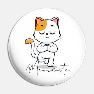 Yoga Meditation Christmas Cat Pin