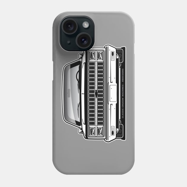 1981-82 Squarebody Chevrolet C10 Blazer Suburban BW Phone Case by RBDesigns