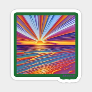 Abstract Sunset Magnet