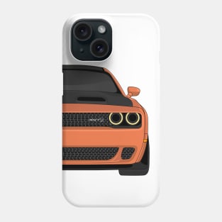 DODGE HELLCAT FRONT CORAL Phone Case