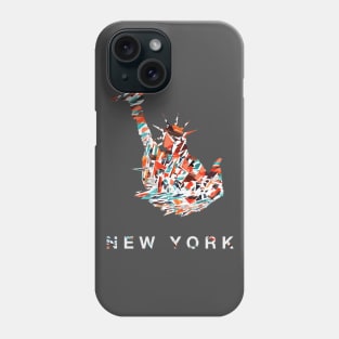 New York statue of Liberty abstract print Phone Case