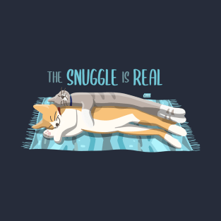 The Snuggle is Real | Cat cuddles T-Shirt