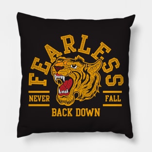 fearless tiger Pillow