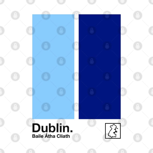 County Dublin / Original Retro Style Minimalist Poster Design by feck!