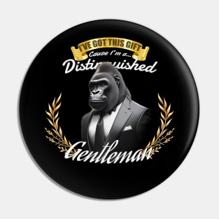 The Distinguished Gorilla Gentleman Pin