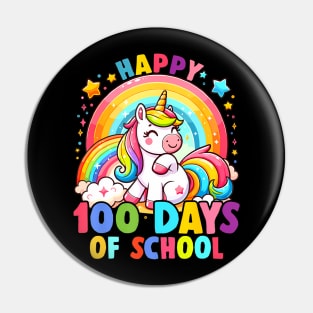 Happy 100Th Day Of School Unicorn 100 Days Of School Teacher Pin