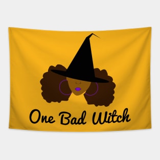 One Bad Witch Halloween Tapestry