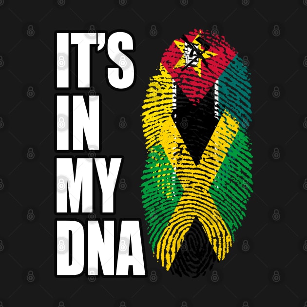 Jamaican And Mozambican Mix DNA Flag Heritage by Just Rep It!!