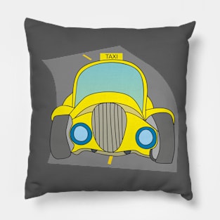 Yellow taxi Pillow