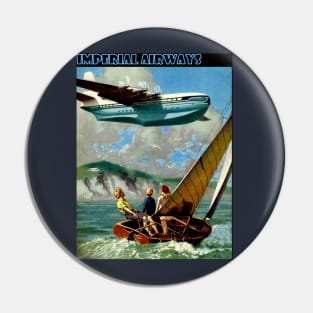 Imperial airways Vintage Travel and Tourism Fly The World Advertising Print Pin