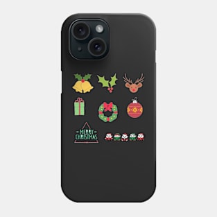 Christmas 8 pk Stickers Collection Phone Case