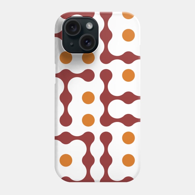 Futbol Metaballs Typography (Red Orange) Phone Case by John Uttley