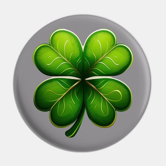 Green shamrock Pin by presstex.ua@gmail.com