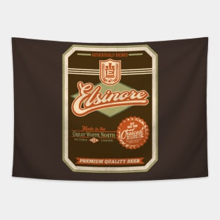 ELSINORE Beer Distressed Label Tapestry