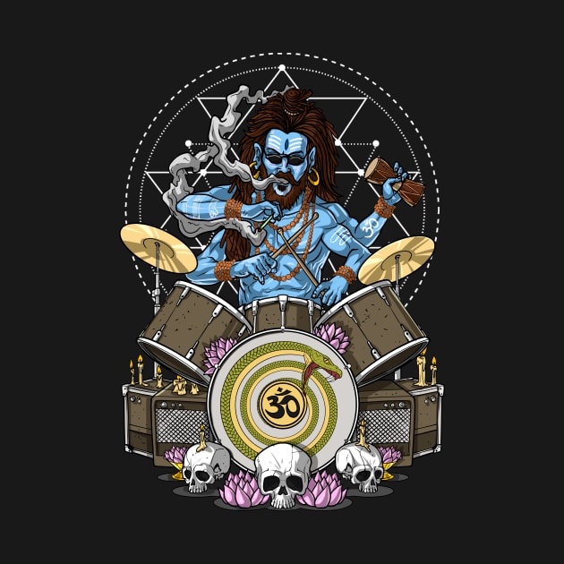 Shiva Hindu Drummer by underheaven