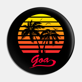 Goa 80s Sunset Pin