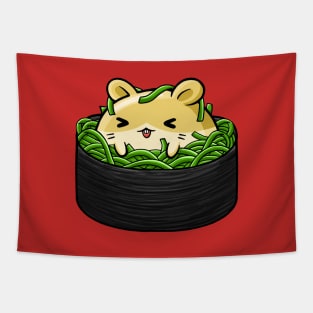 Cute Hamster Sushi Costume Tapestry