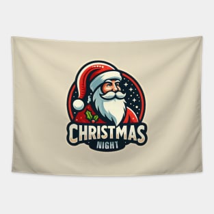 Christmas Night With Santa Claus Tapestry