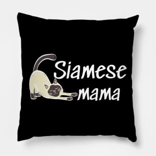 Siamese Cat Mom Lady Woman Lover Gift Kitty Kitten Cute Pillow