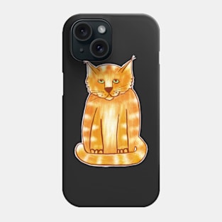 Orange Tabby Sticker Phone Case