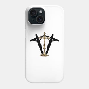 Christ crucified christian catholics in mass eucharist Phone Case