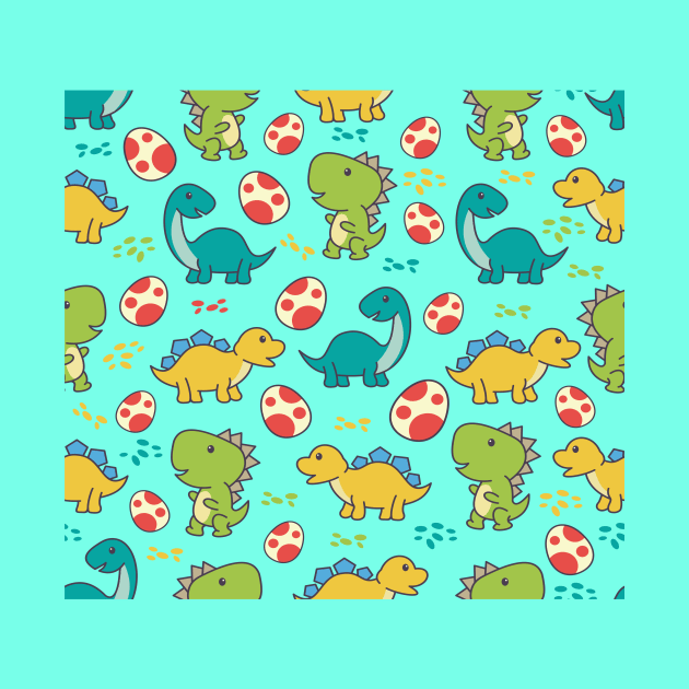 Cute and funny dinosaurs character by VanniStore