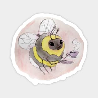 Bee with tea Magnet