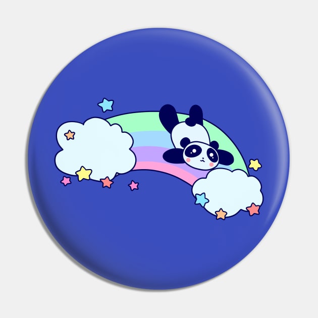 Rainbow Cloud Panda Pin by saradaboru