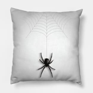 creepy halloween spider web Pillow