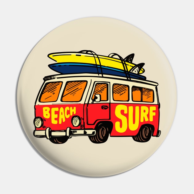 Beach Surf Pin by timegraf