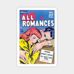 All Romances Vintage Comic Book Cover Magnet