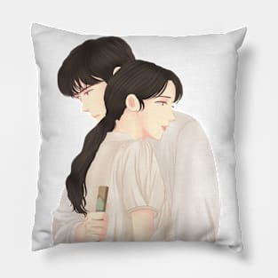 Moon In The Day Pillow