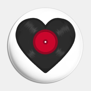 LP Vinyl Record Heart Pin